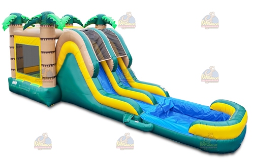 Dual Lane Tropical Combo with Pool