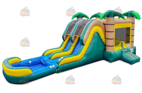 Dual Lane Tropical Combo with Pool