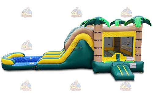 Dual Lane Tropical Combo with Pool