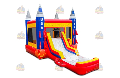 Rocket Ship Slide Combo with Pool