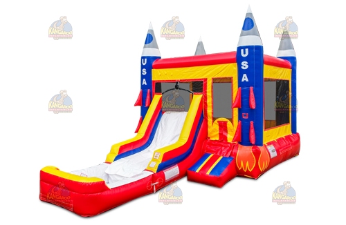 Rocket Ship Slide Combo with Pool