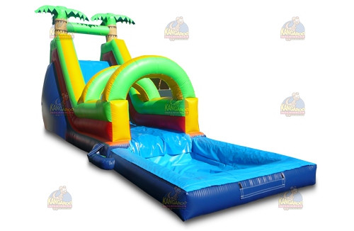 17 Bright Color Tropical Slide with Pool