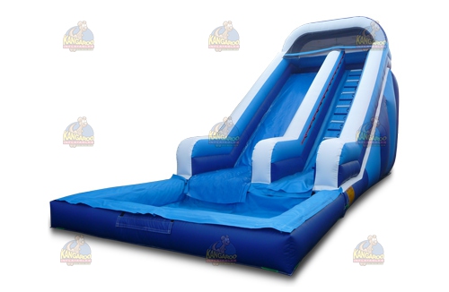 Deep Blue Arch Slide with Pool