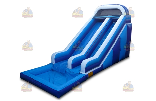 Deep Blue Arch Slide with Pool