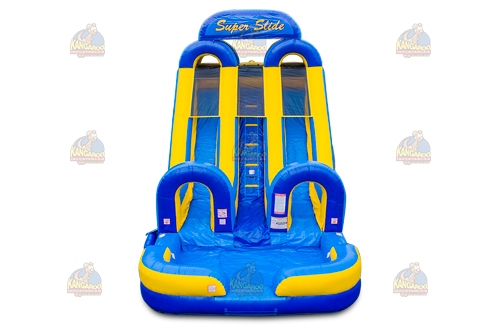 Dual Lane Super Slide with Pool
