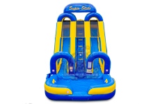 Dual Lane Super Slide with Pool