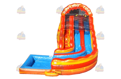 Lava Curve Slide with Pool