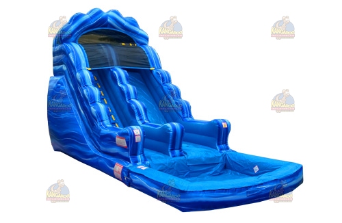 Wavy Blue Water Slide