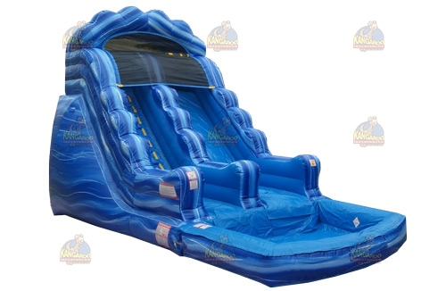 Wavy Blue Water Slide