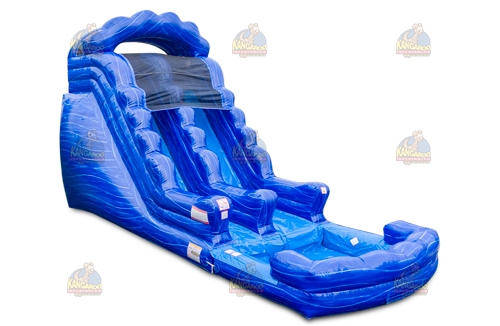 Wavy Blue Water Slide
