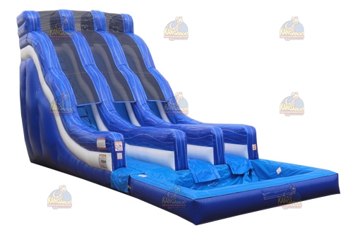 Blue 20 Double Lane Water Slide