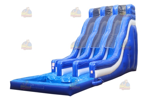 Blue 20 Double Lane Water Slide